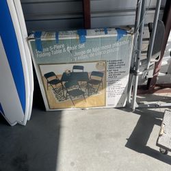 Cosco Deluxe 5 Piece Folding Table And Chair Set