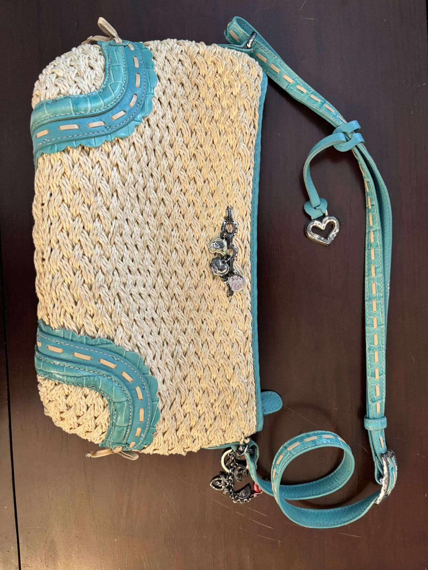 Brighton Straw And Turquoise