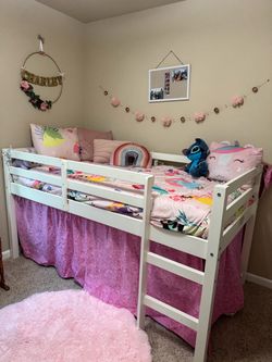 White Loft Bed