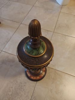 Sarreid LTD Grecian Lidded Urn Monumental Centerpiece Thick & Heavy