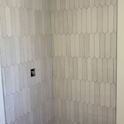 Kitchen Bathroom Tile 2.5inx13in  Dove Color White/gray