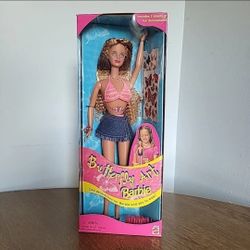 1998 Mattel #20359 Butterfly Art Barbie Doll - W/ Tattoos - NIB