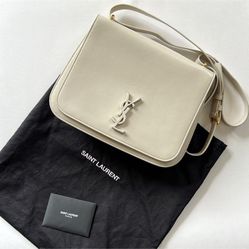 YSL Bone Color Leather Bag