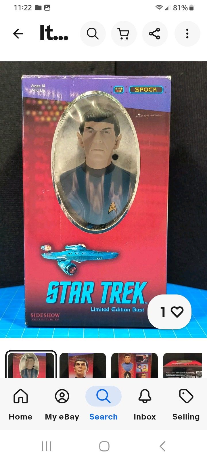 Lot Of 2 Never Opened 7 Inch Star Trek Captian Kirk And Mr Spok Collectable Bust Figure Deal
