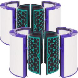 TP04 Filter Replacement Compatible with Dyson TP04 HP04 Air Purifier, 360 Combi Glass HEPA Filter + Carbon 2-in-1 Filter for HP04 DP04 TP04 Air Purify