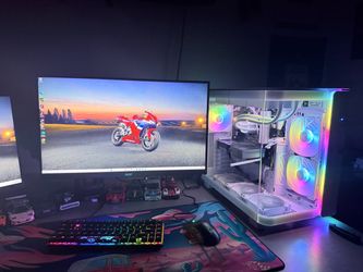 Gaming pc with monitor