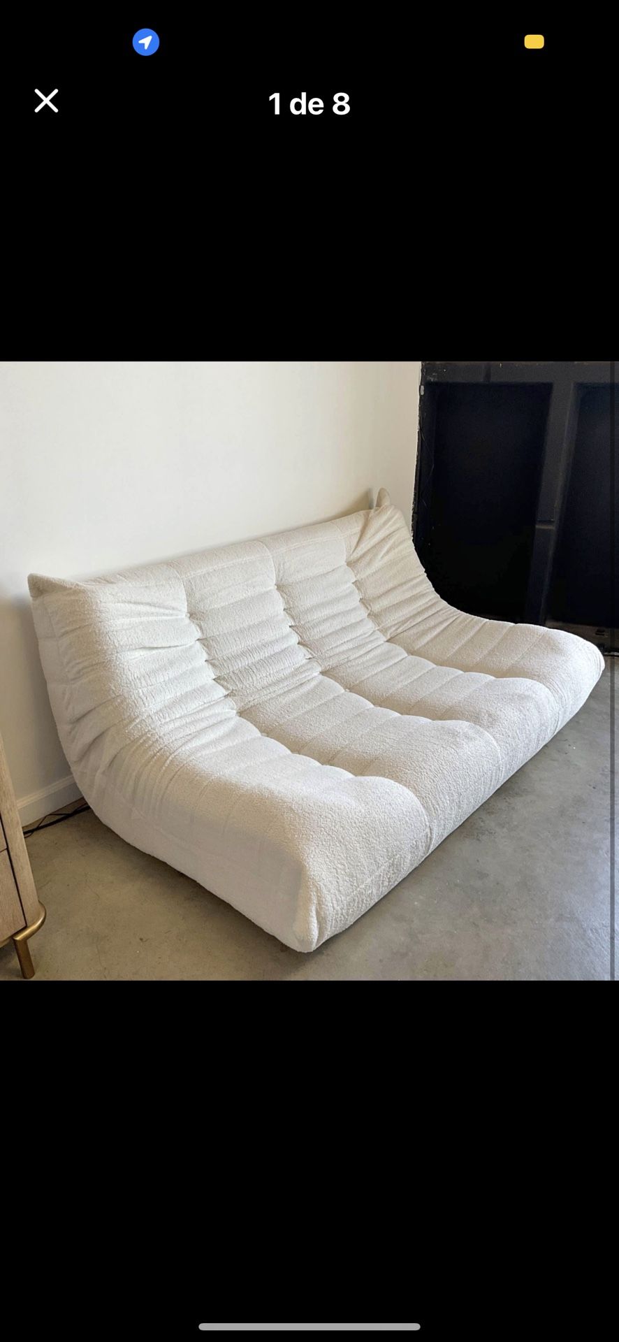 Designer Chair Togo Mid Century Modern Italian Vintage Style Floor Sofa Set
