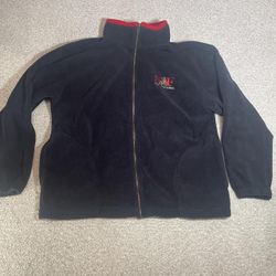 Vintage Adult Zip Up Fleece San Francisco Golden Gate Bridge Jacket Size Medium