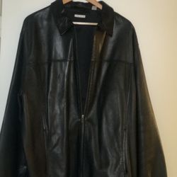 Men’s  Black Leather Jacket   Reduced 