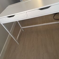 White Ikea Desk/Makeup Vanity