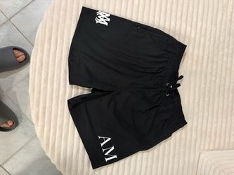 Amiri black shorts classic logo used