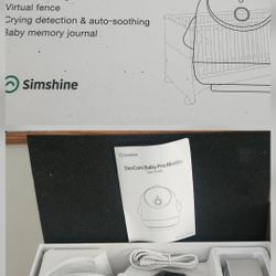 NEW-Simshine SimCam Baby Pro Smart AI Baby Monitor with Camera and Audio. 