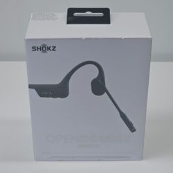 New Shokz OpenComm2 Bone Conduction Stereo Bluetooth Headset Black C120