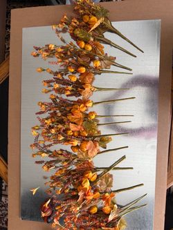 Artificial Fall Flower Stems Bundle 16”