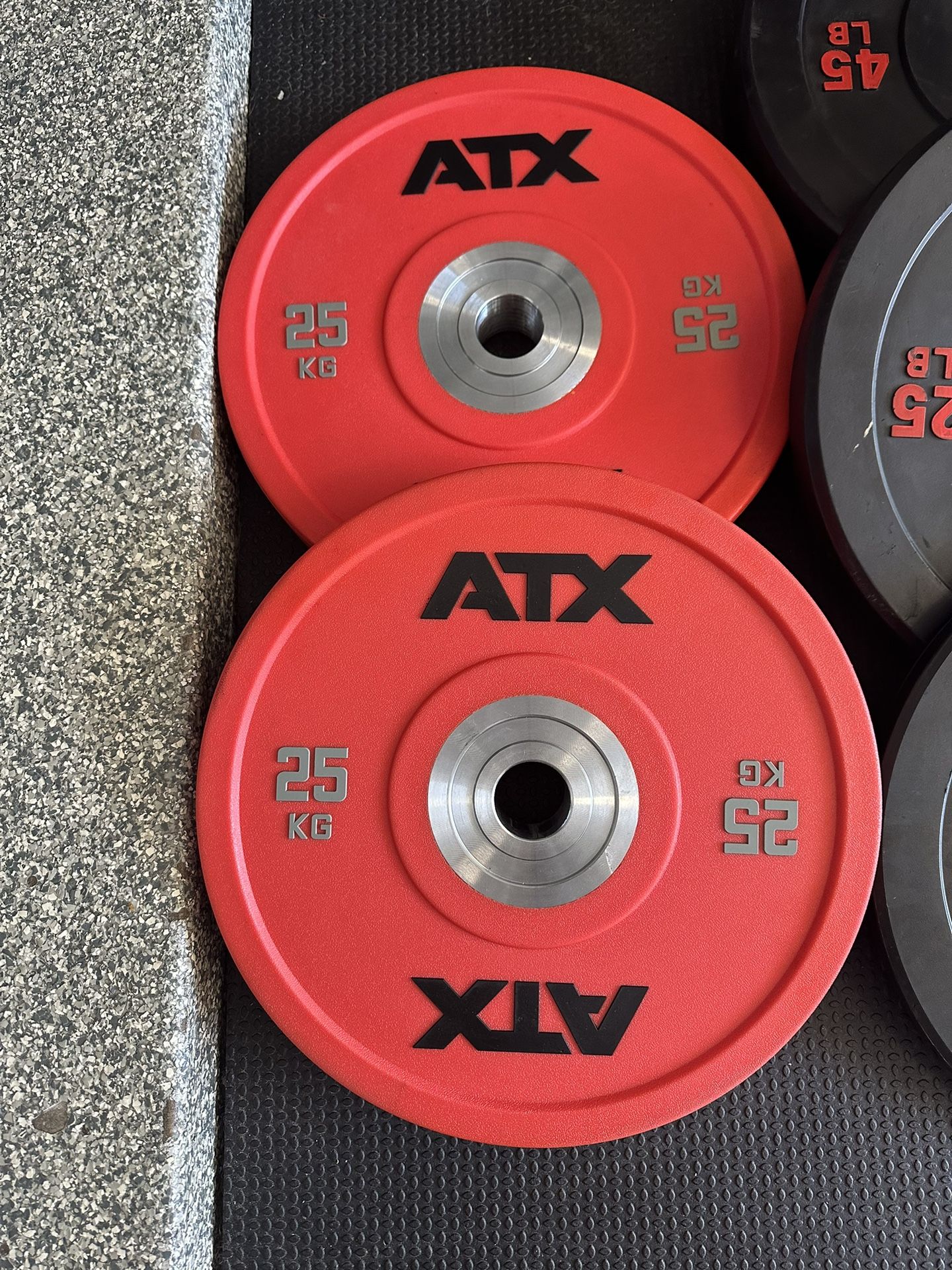ATX 55lb (25kg) Urethane Bumper Weight PlatesPair