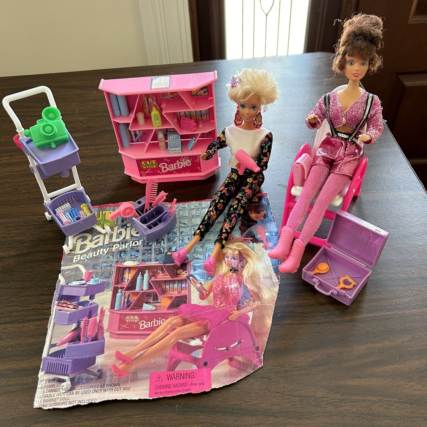 Vintage 1994 Rare Mattel Barbie Beauty Parlor Cut And Style