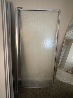 Shower door, drain pan & wall panels