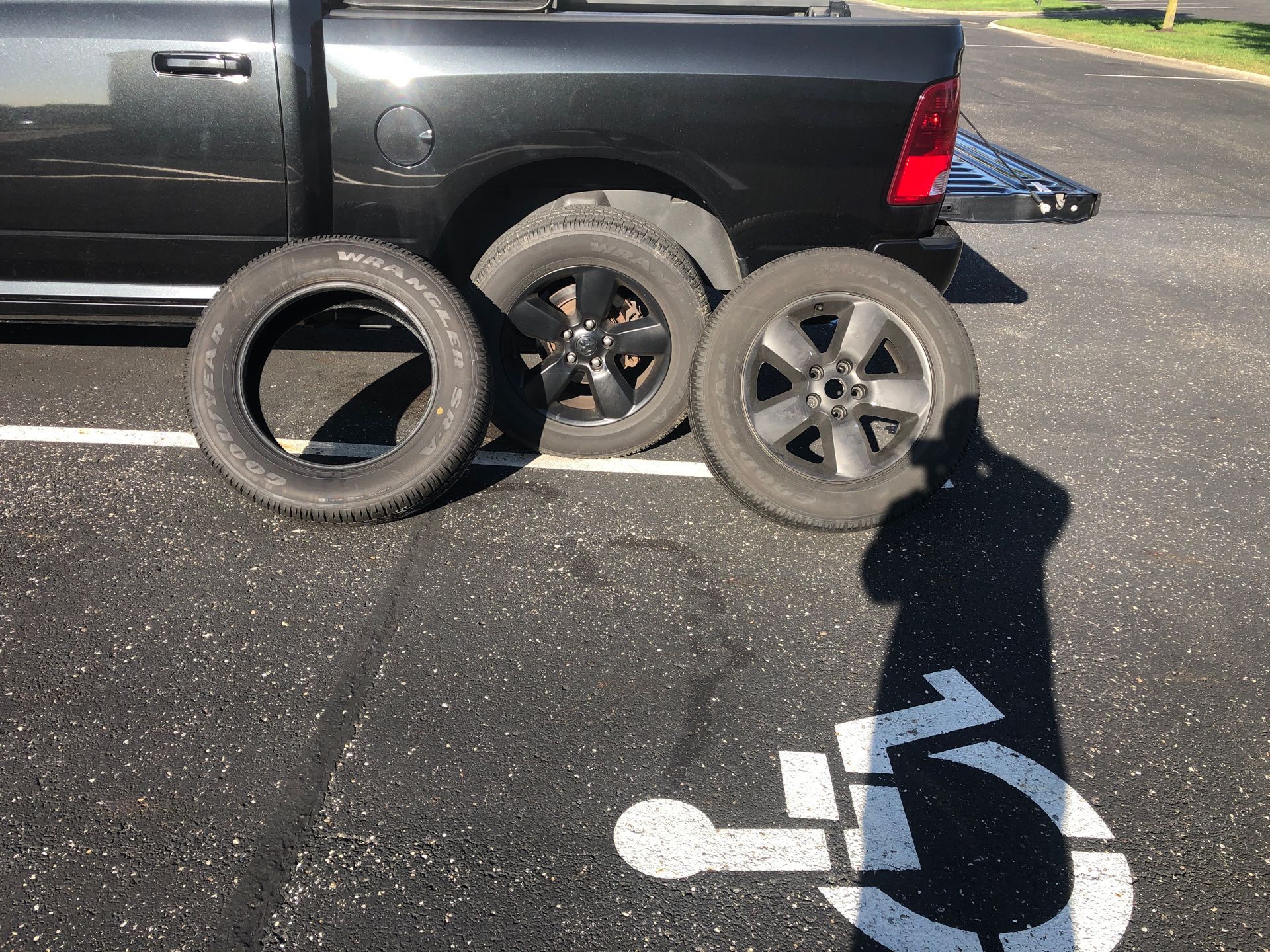 Spare rim and tire + spare tire