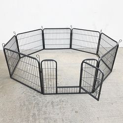 (NEW) $85 Pet 8-Panel Playpen, Each Panel (24” Tall X 32” Wide) Heavy Duty Dog Exercise Fence Gate Crate Kennel