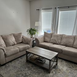 $450 OBO Tan Couch/Sofa and Loveseat Set