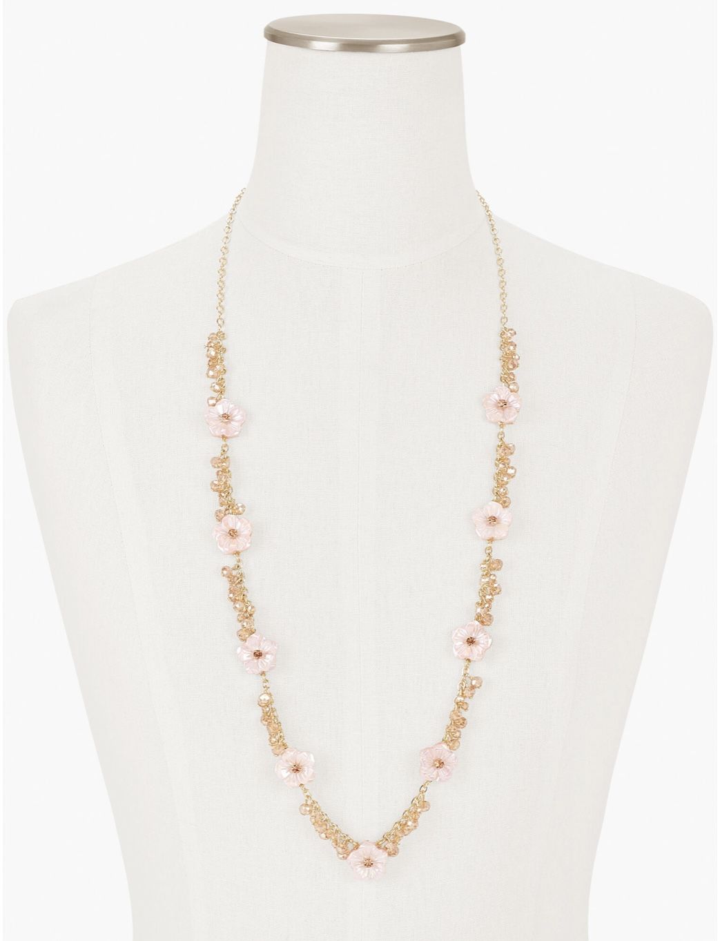 Talbots Blush Pink/Gold Long Necklace $25 Obo