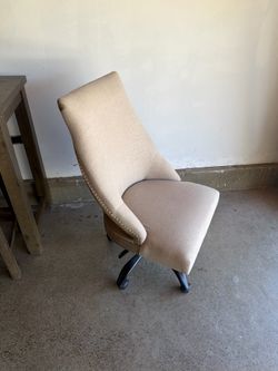 Beige unused office chair