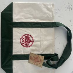 Brand New With Tag. Large Trader Joe’s Green Tote 