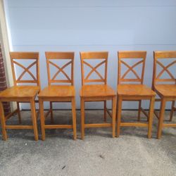 Five Bar Stools 24 Tall at Seat...