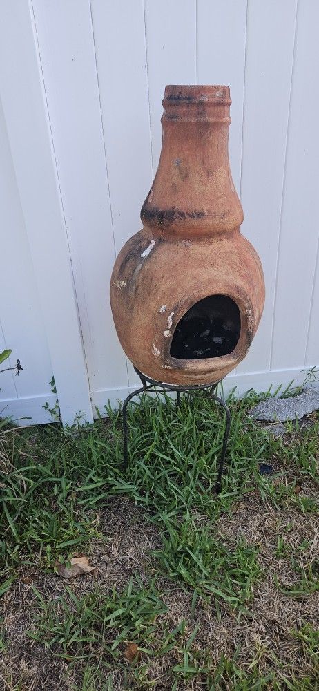LARGE CHIMEA WITH METAL STAND