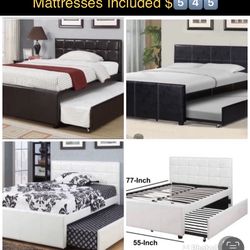 👉🏽👉 Full/Twin Trundle New Beds With Both Mattresses Included 