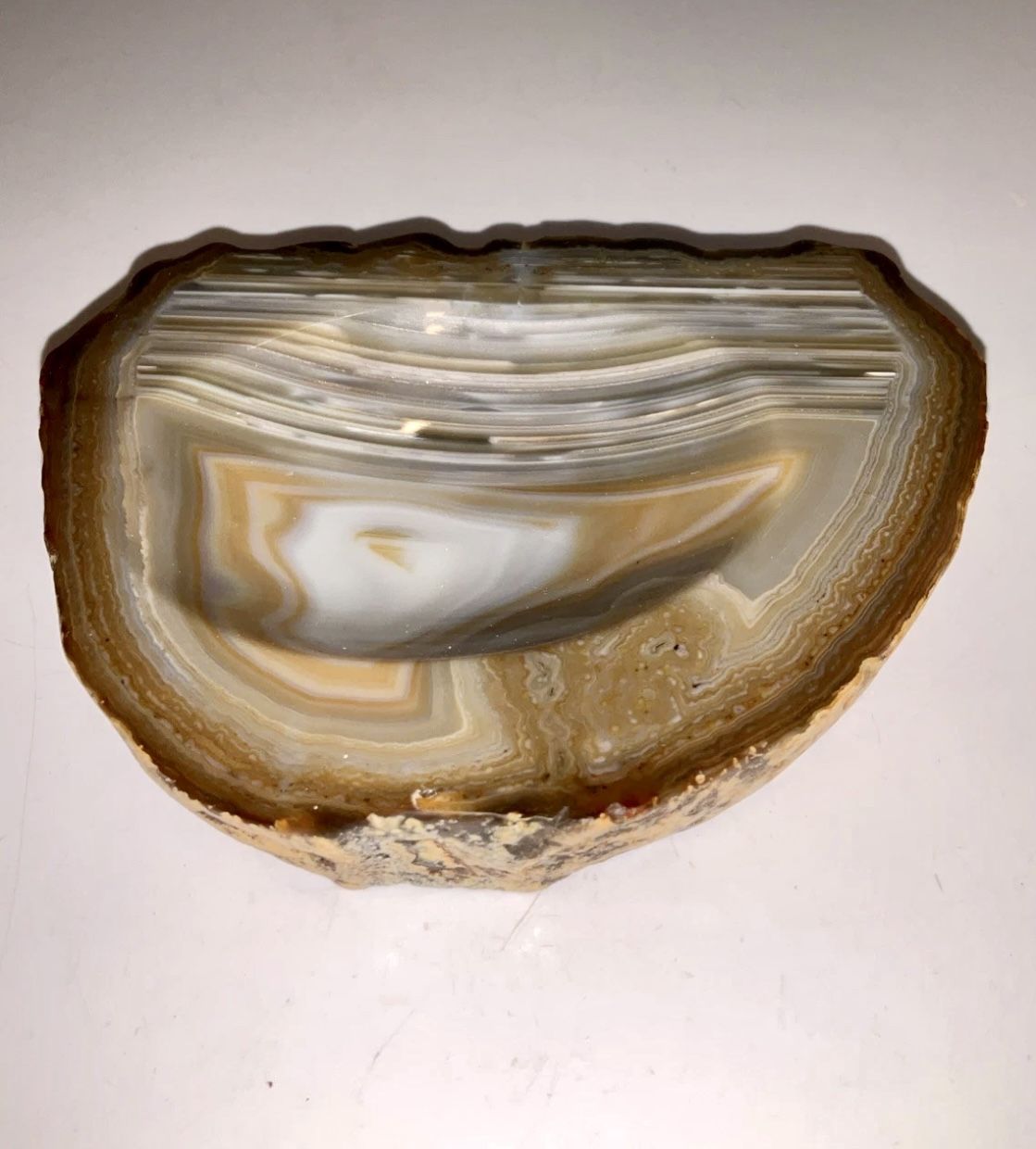 Beautiful Earth Tones Agate Western Gemstone Geode Dish