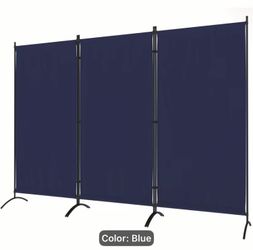 3-Panel Portable Room Divider  Folding Privacy Screen
