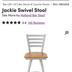 Wayfair Jackie Swivel Bar Stools Chairs - 3