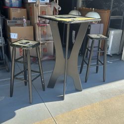 3pc Table And Bar Stool Set 