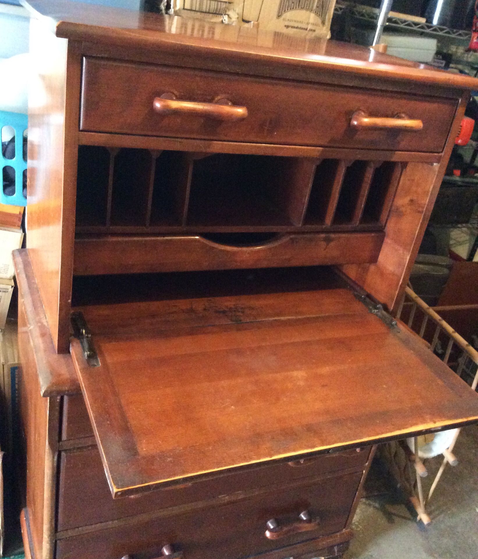 Antique Secretary Desk 49”Hx31”Wx20”D