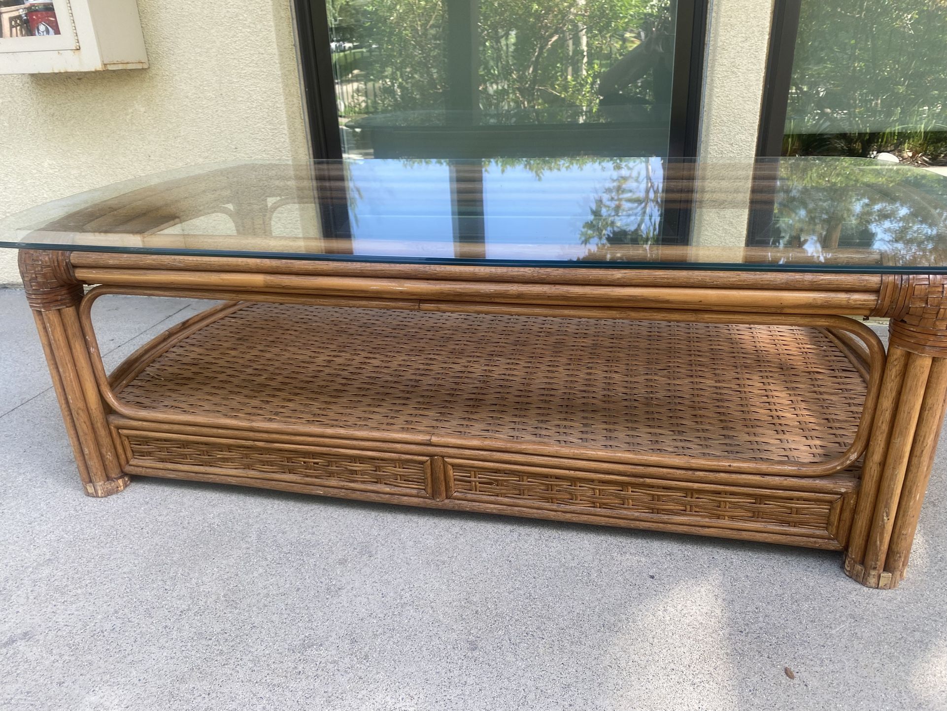 Rattan & Bamboo Coffee Table