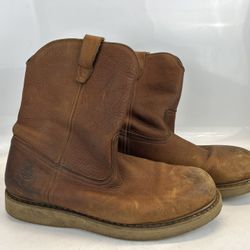 Georgia Boots G5153 Wedge Pull-On Work Boots Mens 15M Brown Leather Oil & Slip R