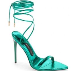 Jessica Rich - Wrap Tie Ankle Stiletto heel Green 