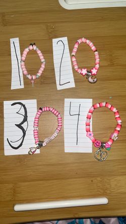 Pink Colored Singular Bracelets 