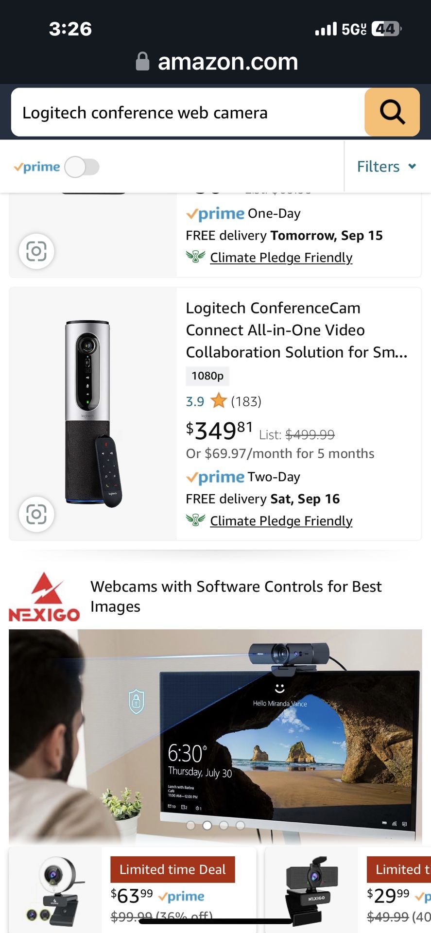 Logitech Conference, Webcam