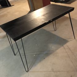 Wood Table With Hairpin Legs