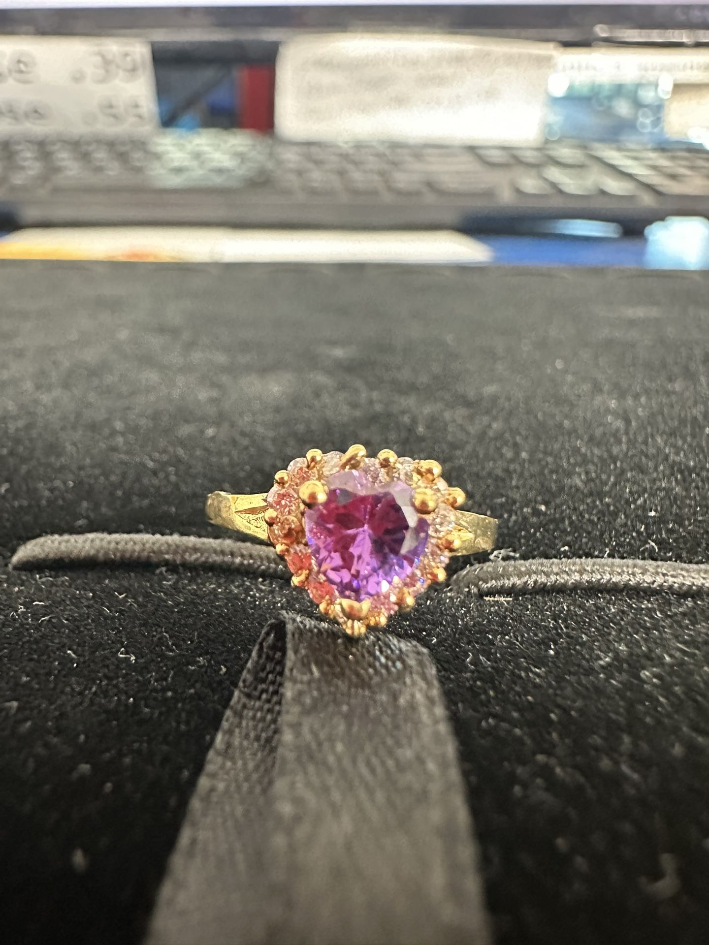 Women's Cluster ring 9kt Yellow Gold