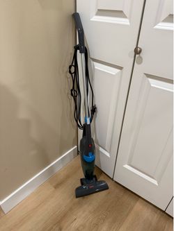 BISSELL 3-in-1, Corded, Stick Vacuum, Carpet, Area Rugs, Hardfloor, Upholstery, Removable Hand Vac, Lightweight, Easy Empty, 2030, Blue & Gray
