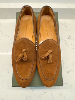 Beckett Simonon Suede Tassel Loafers — Brown, Men’s Size 11 — Lightly Worn