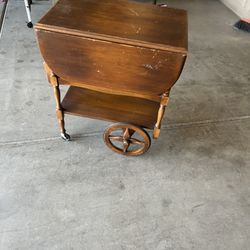 Antique bar Cart or Side Table