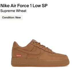 Nike Air Force 1 Low Supreme Wheat Size 9