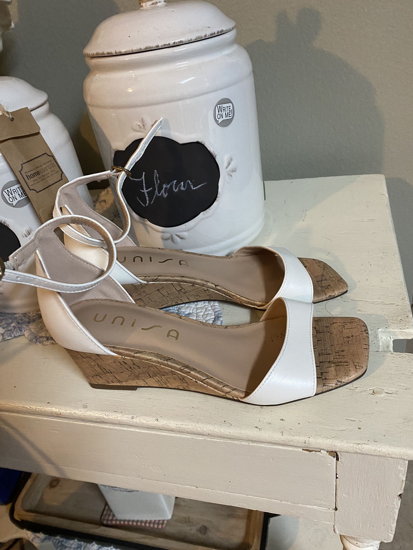 Woman’s Cork Wedge Sandals 6.5M By Unisa