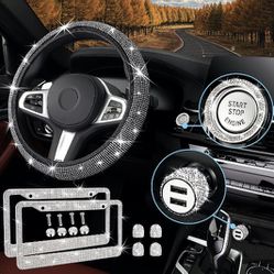 NEW - 9Pack Bling Car Accessories Set for Women