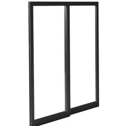 Impact sliding door 96x80 Bronze frame/grey tint impact with screen for $1,500