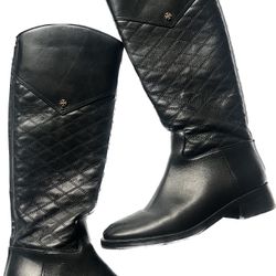 Size 7.5 Tory Burch quilted Boots NEW Condition $150